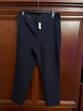 Womens Navy Dress Pants - Classic Stretch Tapered Fit